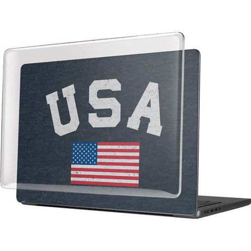 USA with American Flag MacBook Pro 14in (2021-24) Case plus Skin